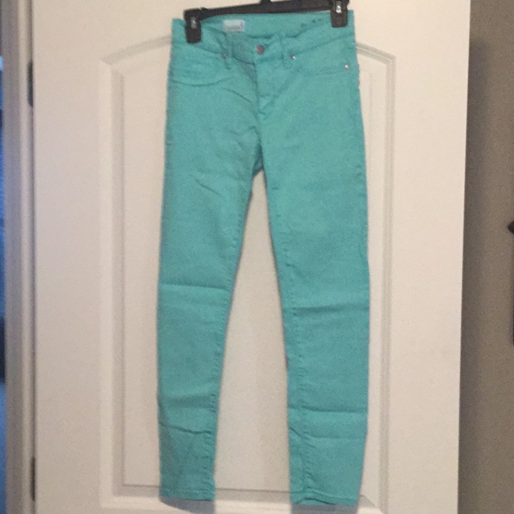 GAP legging jean size 2 in turquoise blue